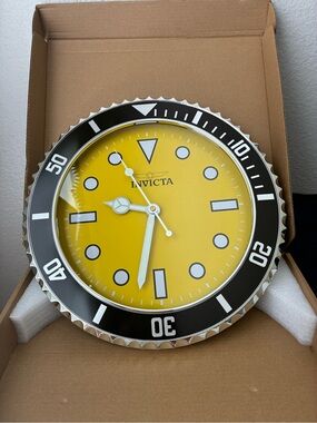 Invicta Yellow and Black Dive-Style Wall Clock